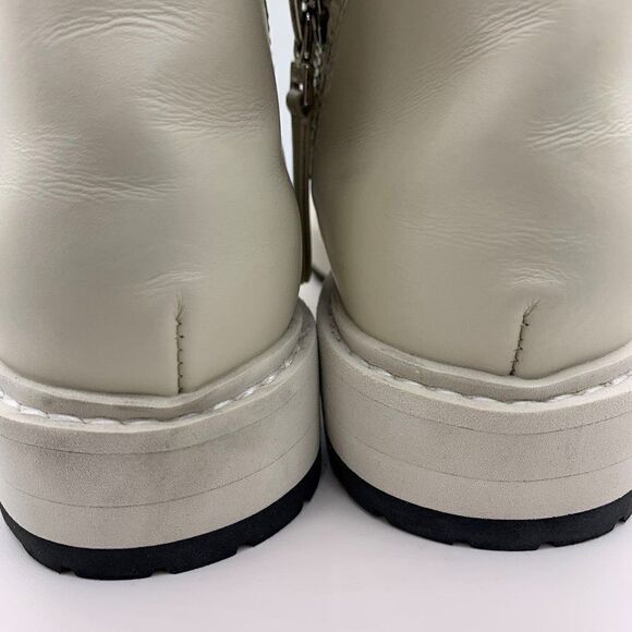 Fendi biker/combat boot, off white, never worn, zipper close, leather, size 4 - Picture 11 of 16